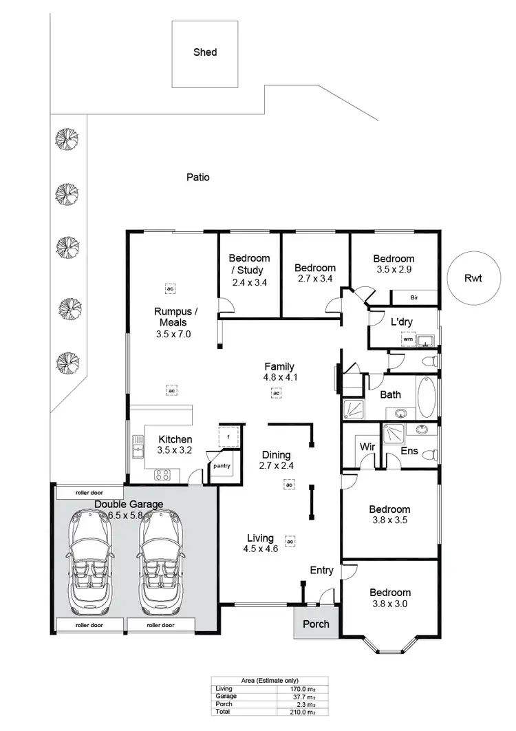 Floorplan of Homely house listing, 5 Mornington Place, Reynella SA 5161