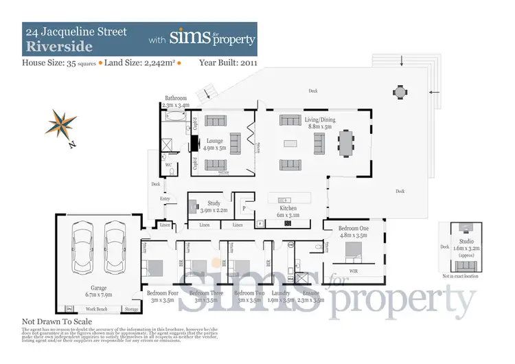 Floorplan of Homely house listing, 24 Jacqueline Place, Riverside TAS 7250