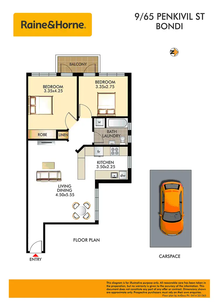 Floorplan of Homely apartment listing, 9/65 Penkivil Street, Bondi NSW 2026