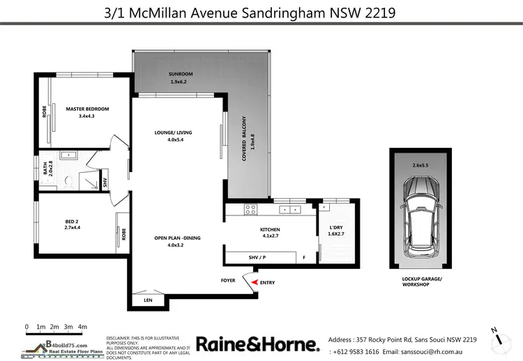 Floorplan of Homely unit listing, 3/1 McMillan Avenue, Sandringham NSW 2219