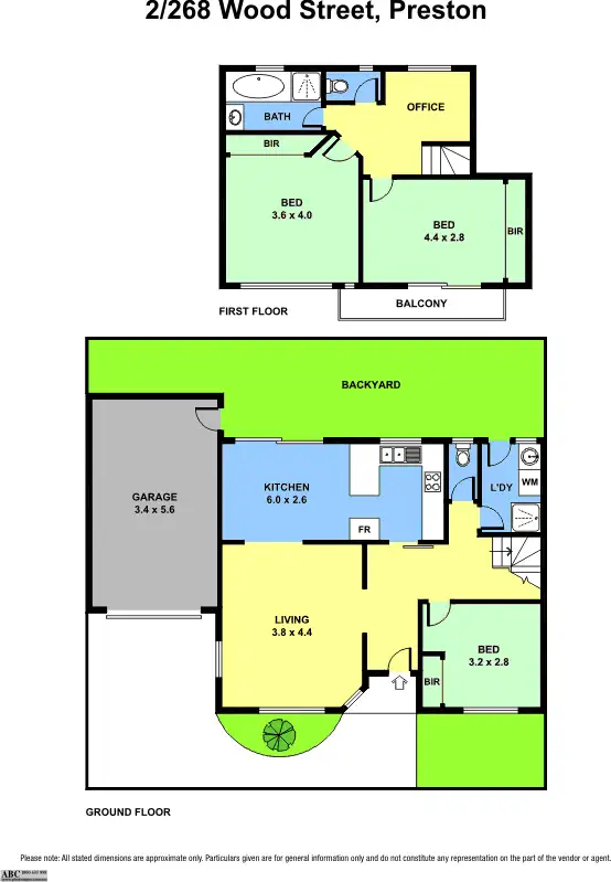 Floorplan of Homely townhouse listing, 2/268 Wood Street, Preston VIC 3072