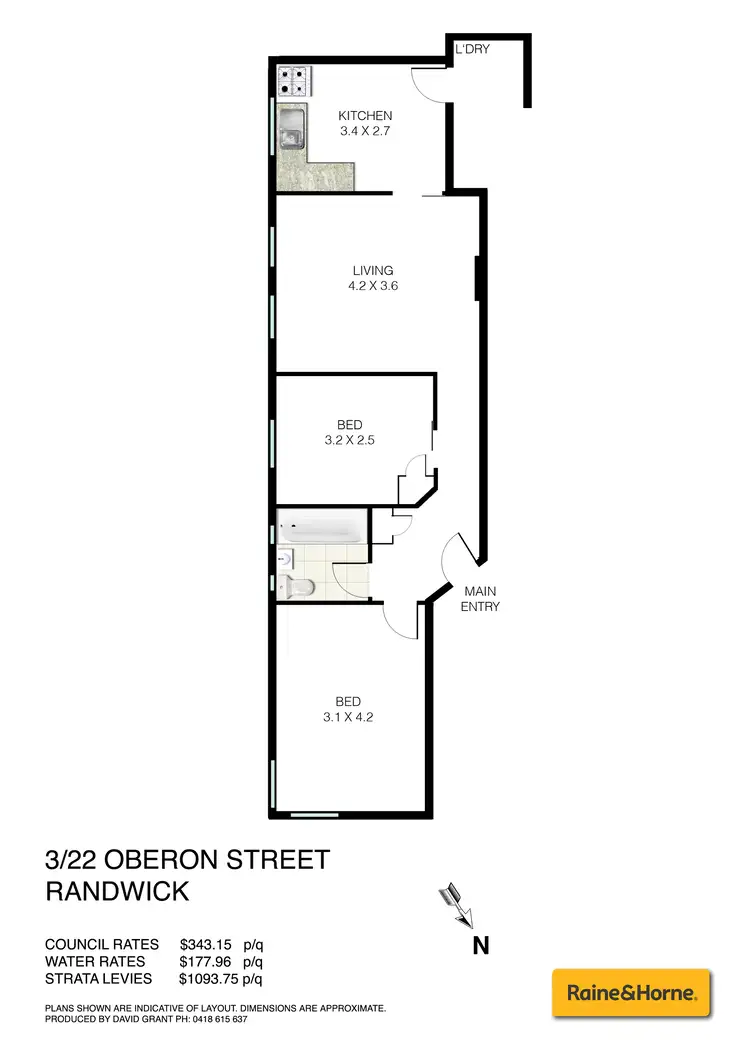 Floorplan of Homely apartment listing, 3/22 Oberon Street, Randwick NSW 2031