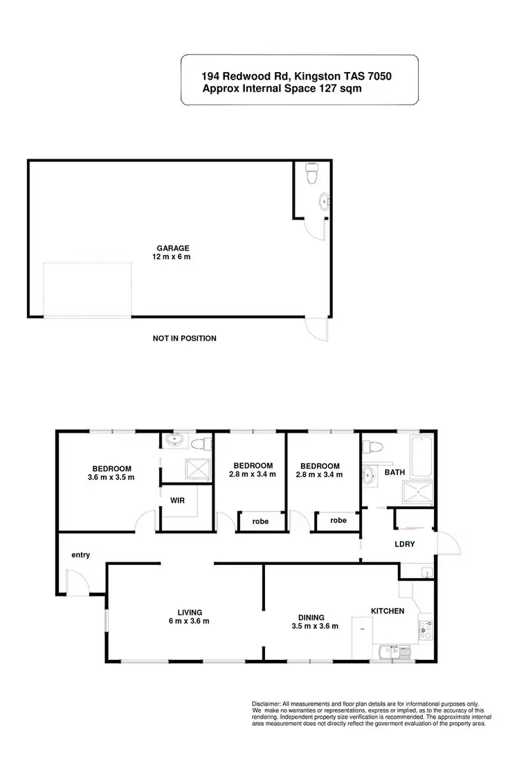 Floorplan of Homely house listing, 194 Redwood Road, Kingston TAS 7050
