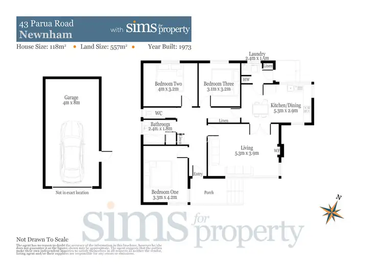 Floorplan of Homely house listing, 43 Parua Road, Newnham TAS 7248
