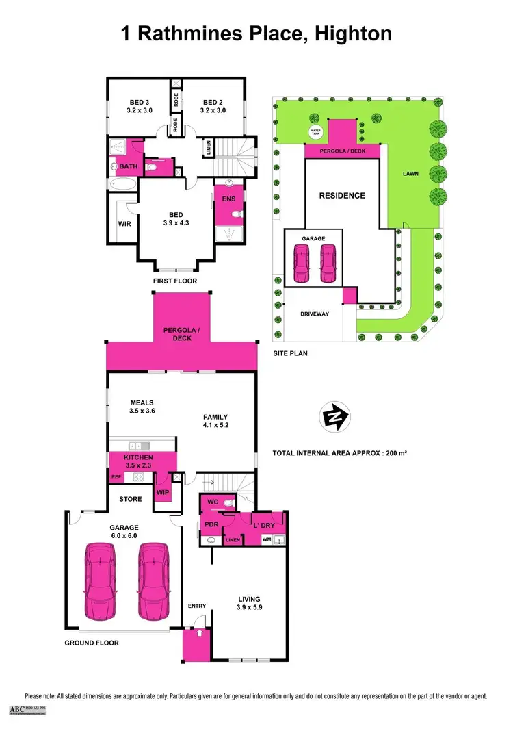 Floorplan of Homely house listing, 1 Rathmines Place, Highton VIC 3216