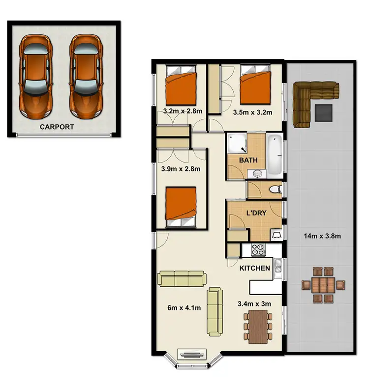 Floorplan of Homely house listing, 5 Samantha Street, Boronia Heights QLD 4124
