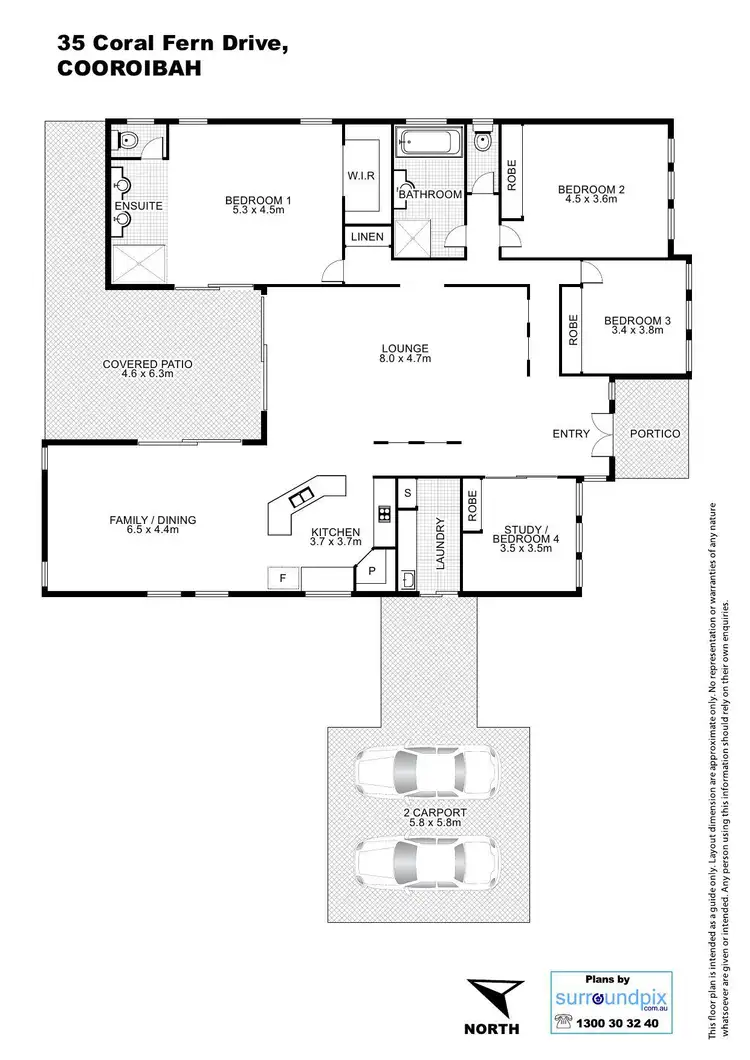 Floorplan of Homely house listing, 35 Coral Fern Dr, Cooroibah QLD 4565