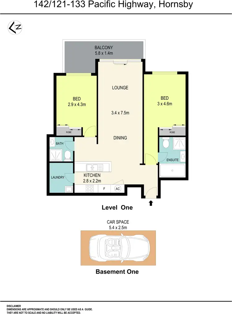Floorplan of Homely apartment listing, 142/121-133 Pacific Highway, Hornsby NSW 2077