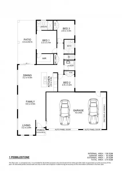 Floorplan of Homely house listing, 1 Pebblestone Drive, Kirwan QLD 4817