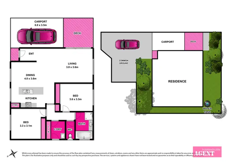 Floorplan of Homely unit listing, 2/16 Redfearn Court, Corio VIC 3214