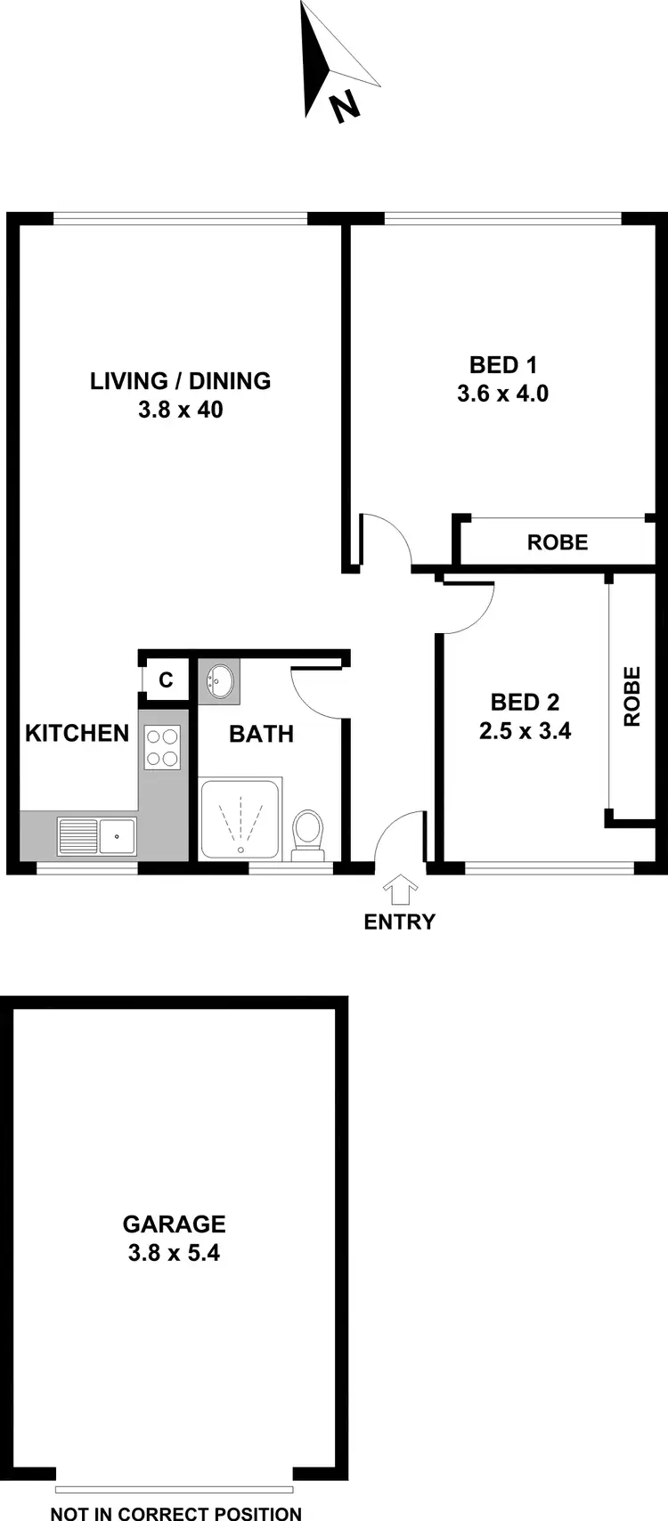 Floorplan of Homely apartment listing, 5/36 Garfield Street, Carlton NSW 2218