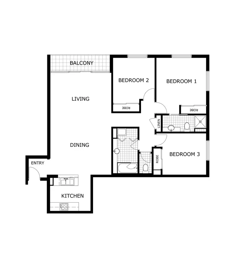 Floorplan of Homely apartment listing, 71/33 La Trobe Street, Melbourne VIC 3000