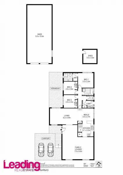 Floorplan of Homely house listing, 29 Olive Grove, Sunbury VIC 3429