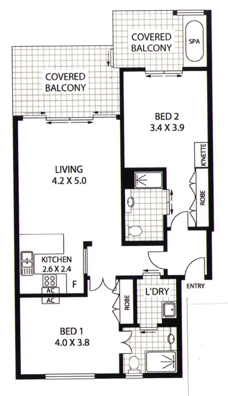 Floorplan of Homely apartment listing, 5321-22/123 Williams Esplanade, Palm Cove QLD 4879