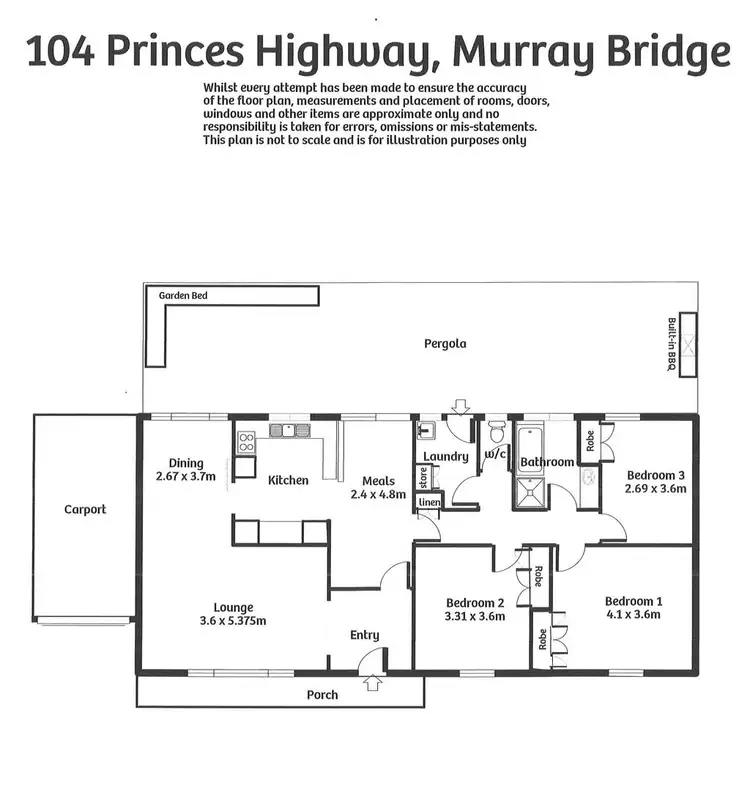 Floorplan of Homely house listing, 104 Princes Highway, Murray Bridge SA 5253
