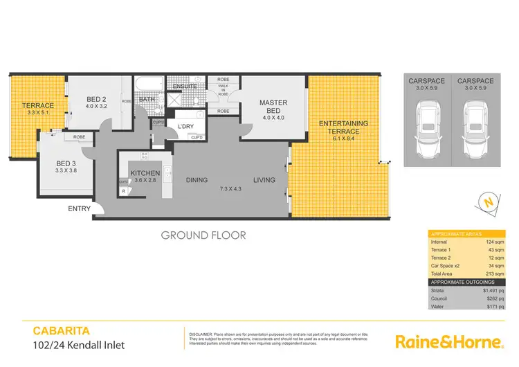 Floorplan of Homely apartment listing, 102/24 Kendall Inlet, Cabarita NSW 2137