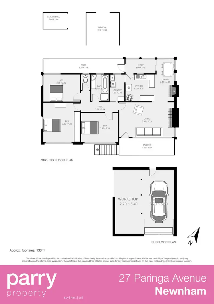 Floorplan of Homely house listing, 27 Paringa Avenue, Newnham TAS 7248