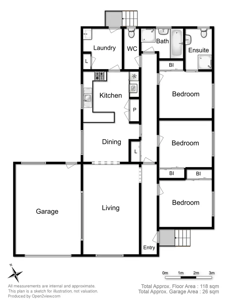 Floorplan of Homely house listing, 26 Wakeford Avenue, Kingston TAS 7050