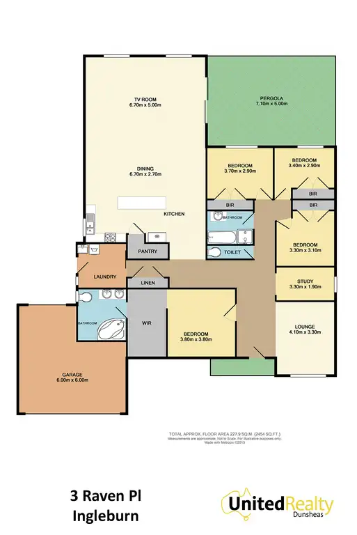 Floorplan of Homely house listing, 3 Raven Place, Ingleburn NSW 2565