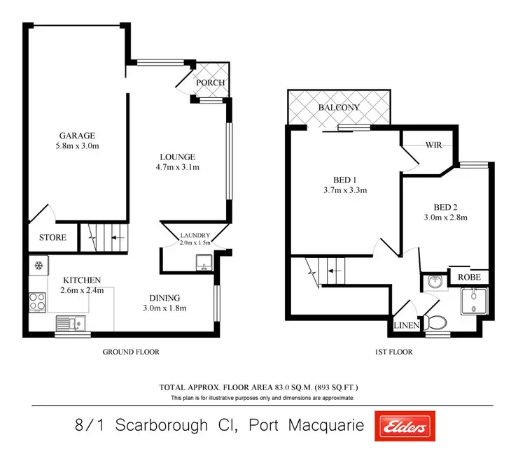 Floorplan of Homely townhouse listing, 8/1 Scarborough Close, Port Macquarie NSW 2444