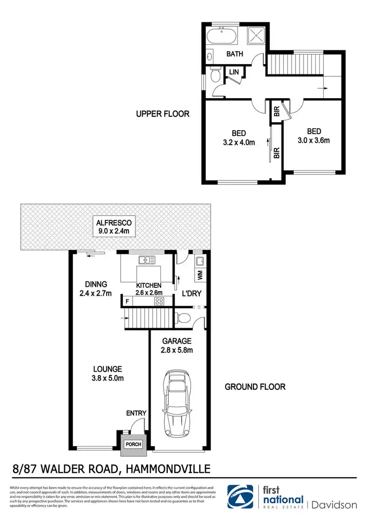 Floorplan of Homely townhouse listing, 8/87 Walder Road, Hammondville NSW 2170