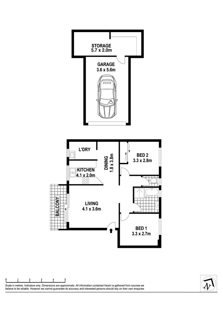 Floorplan of Homely apartment listing, 7/58-62 Noble Street, Allawah NSW 2218