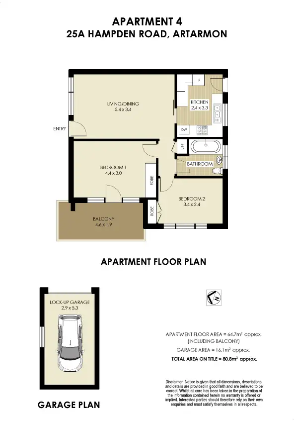 Floorplan of Homely unit listing, 4/25A Hampden Road, Artarmon NSW 2064