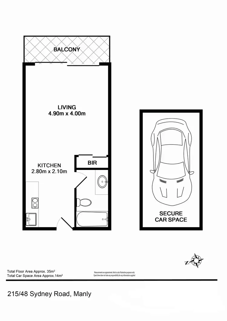 Floorplan of Homely unit listing, 215/48-52 Sydney Road, Manly NSW 2095