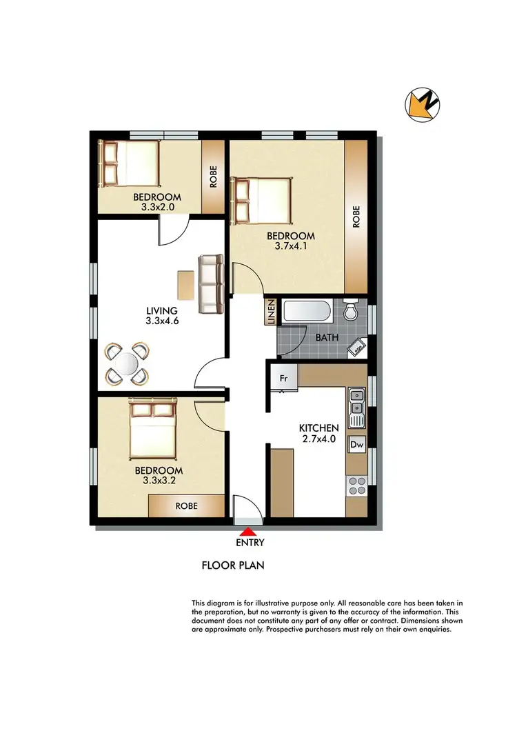Floorplan of Homely apartment listing, 3/106 Wellington Street, Bondi Beach NSW 2026