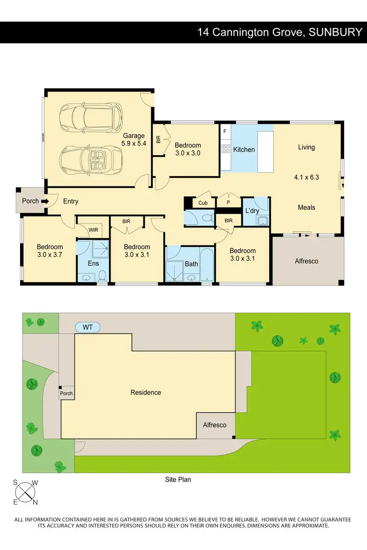 Floorplan of Homely house listing, 14 Cannington Grove, Sunbury VIC 3429