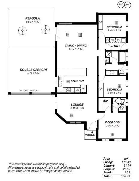 Floorplan of Homely house listing, 98A Yarmouth Road, Dover Gardens SA 5048