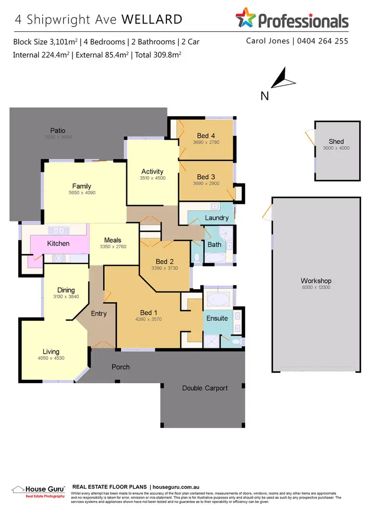 Floorplan of Homely house listing, 4 Shipwright Avenue, Wellard WA 6170