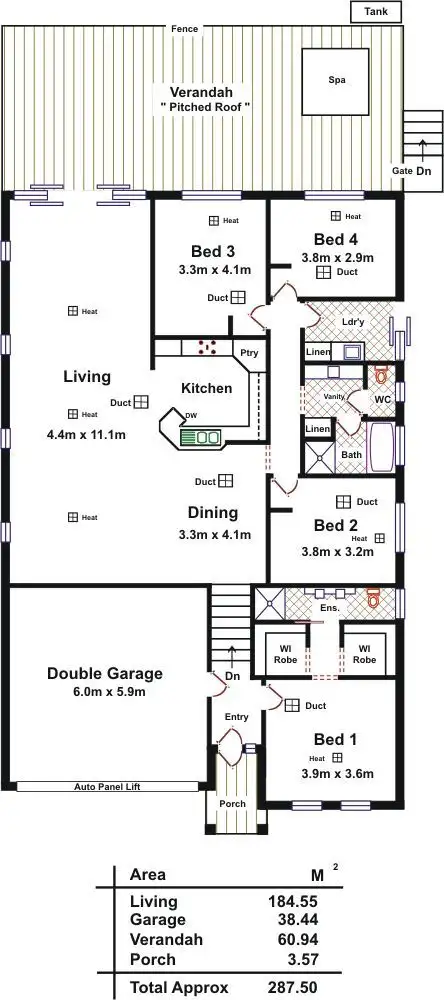 Floorplan of Homely house listing, 10 Carmelo Close, Gawler East SA 5118