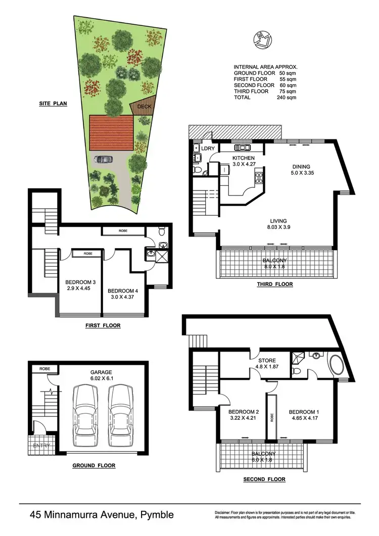 Floorplan of Homely house listing, 45 Minnamurra Avenue, Pymble NSW 2073