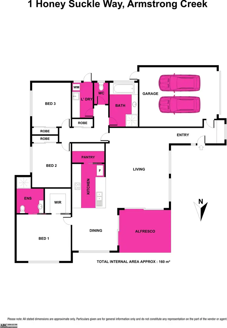 Floorplan of Homely house listing, 1 Honeysuckle Way, Armstrong Creek VIC 3217