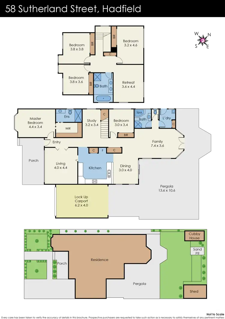 Floorplan of Homely house listing, 58 Sutherland Street, Hadfield VIC 3046