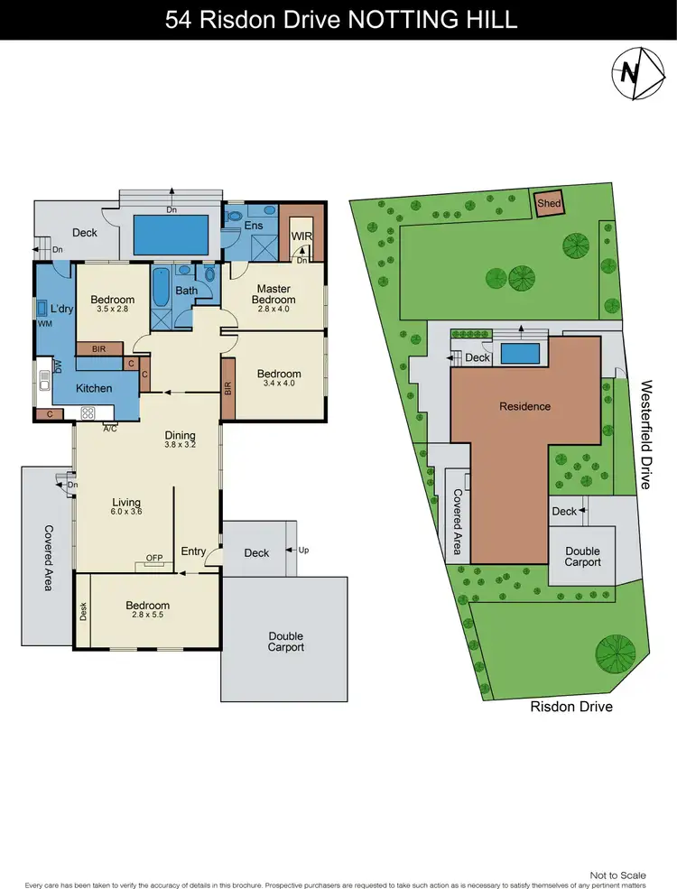 Floorplan of Homely house listing, 54 Risdon Drive, Notting Hill VIC 3168