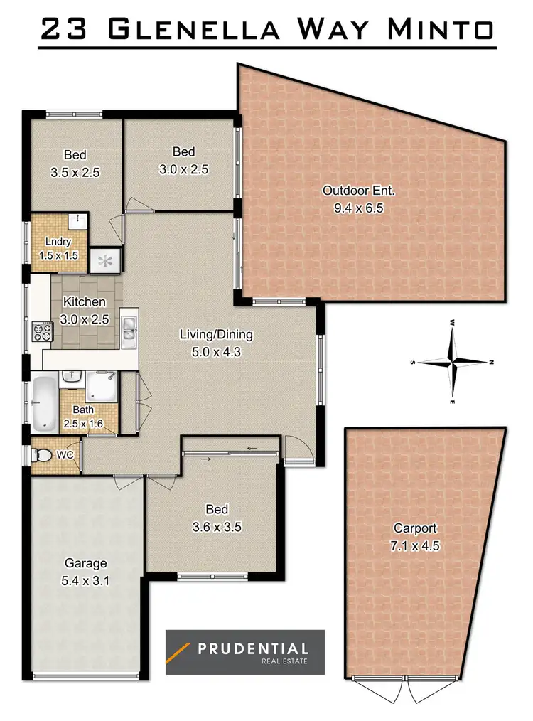 Floorplan of Homely house listing, 23 Glenella Way, Minto NSW 2566