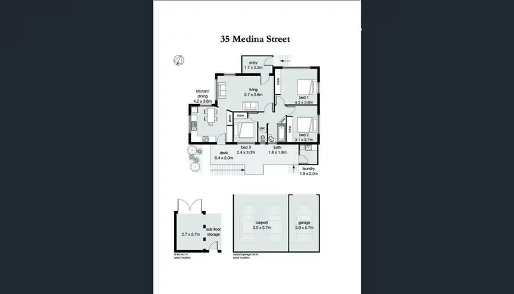 Floorplan of Homely house listing, 35 Medina Street, Youngtown TAS 7249