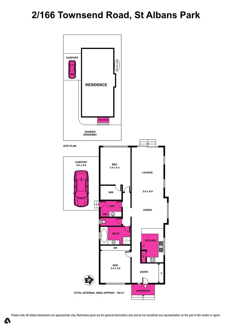 Floorplan of Homely unit listing, 2/164-166 Townsend Road, St Albans Park VIC 3219