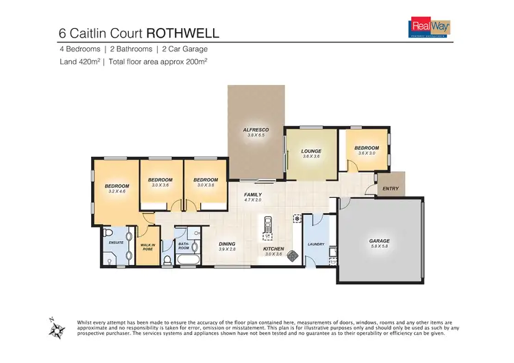 Floorplan of Homely house listing, 6 Caitlin Court, Rothwell QLD 4022