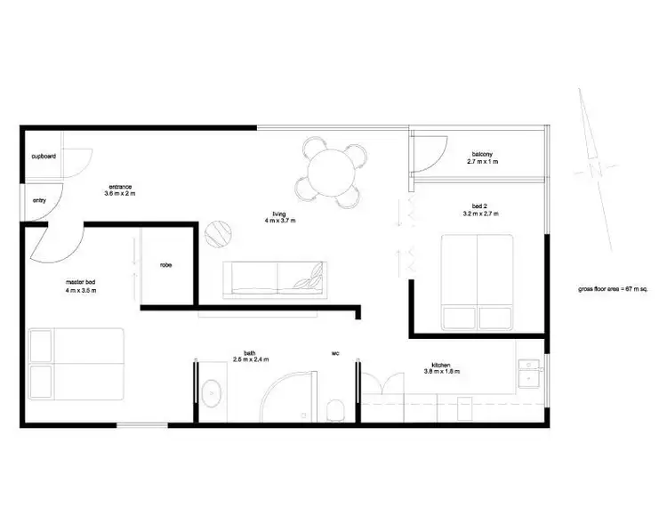 Floorplan of Homely house listing, 9/5 Stowell Avenue, Battery Point TAS 7004