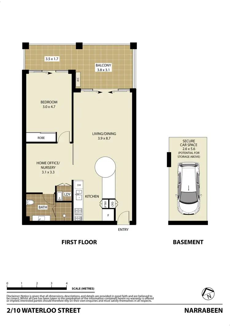 Floorplan of Homely apartment listing, 2/10 Waterloo Street, Narrabeen NSW 2101
