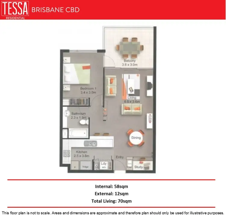 Floorplan of Homely apartment listing, 133/51 Hope Street, Spring Hill QLD 4000