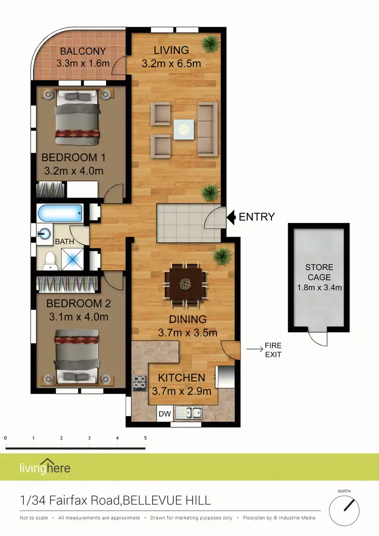 Floorplan of Homely unit listing, 1/34 Fairfax Road, Bellevue Hill NSW 2023