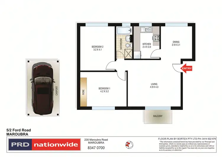 Floorplan of Homely unit listing, 5/2 Ford Road, Maroubra NSW 2035