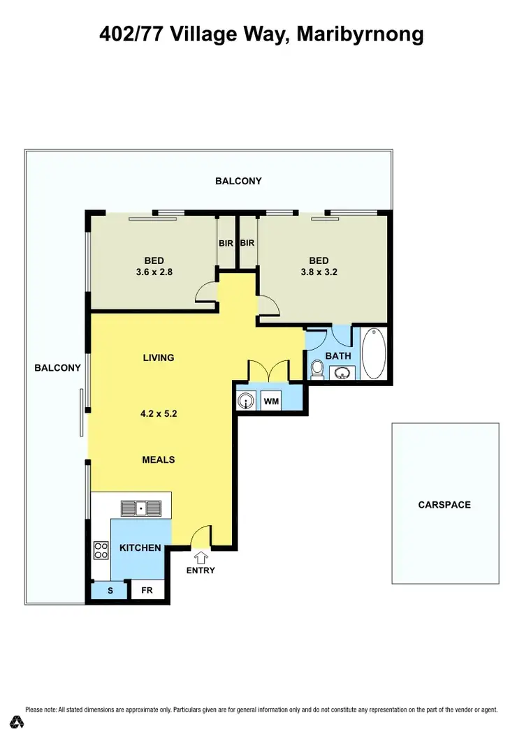 Floorplan of Homely apartment listing, 402/77 Village Way, Maribyrnong VIC 3032