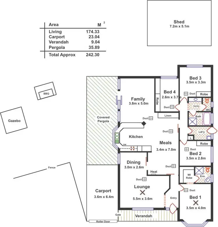 Floorplan of Homely house listing, 18 Banksia Crescent, Craigmore SA 5114