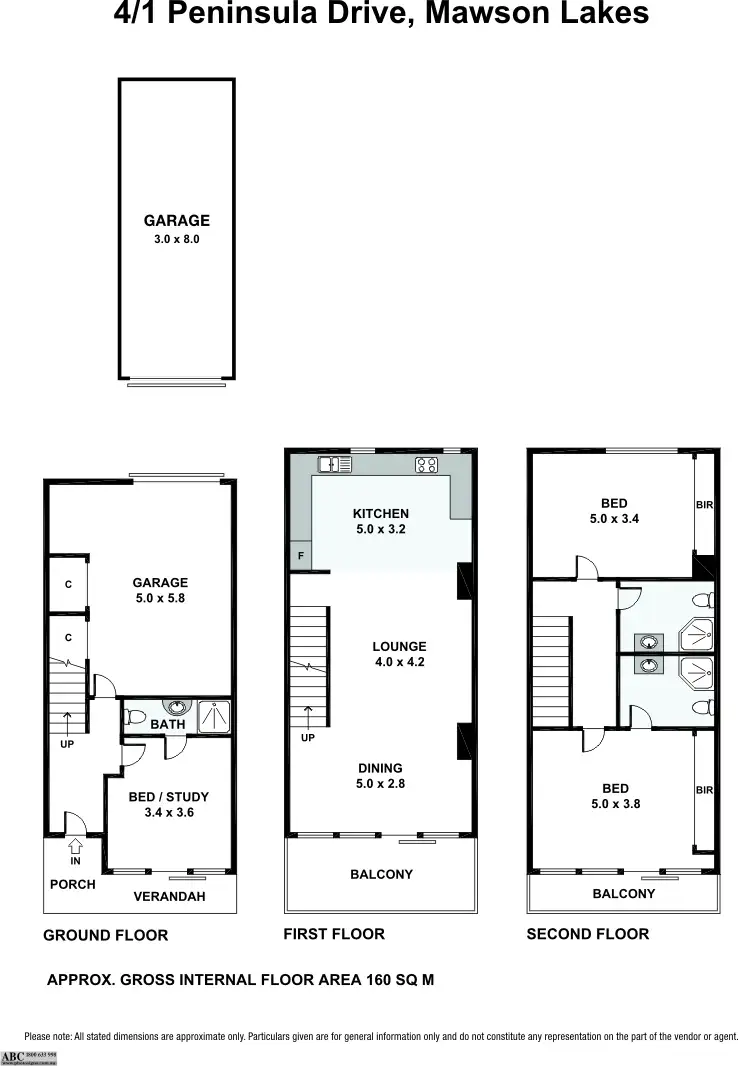Floorplan of Homely townhouse listing, 4/1-3 Peninsula Drive, Mawson Lakes SA 5095