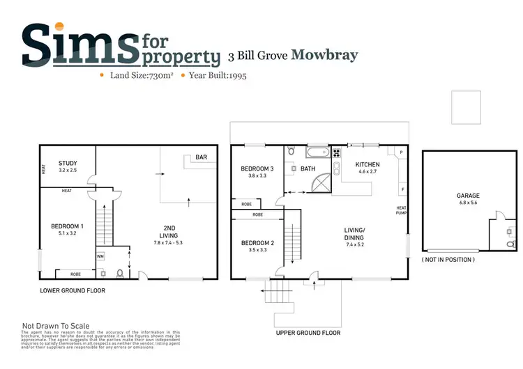 Floorplan of Homely house listing, 3 Bill Grove, Mowbray TAS 7248
